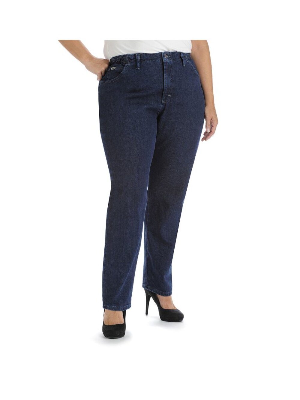Lee Side Elastic Relaxed Fit Jeans Plus Size  New With Tags Size 28W